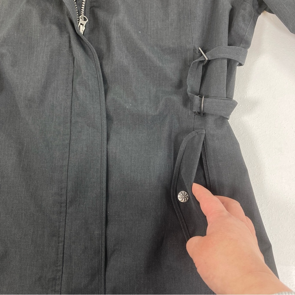 ATHLETA Midtown Rain Trench Coat Hooded | Dark Gray | Women’s Size M Waterproof - Picture 12 of 16
